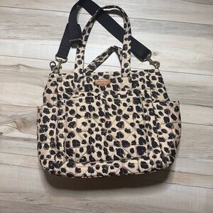 TWELVElittle Carry Love Tote Diaper Bag, Leopard